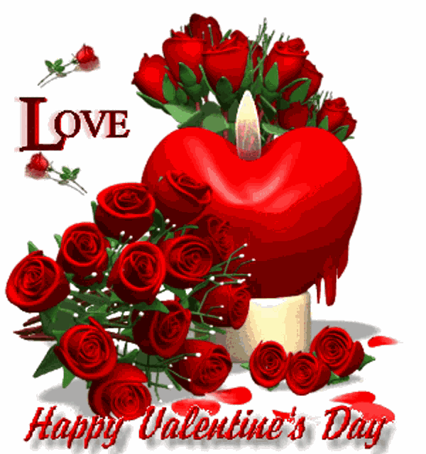Happy Valentines Day Roses GIF