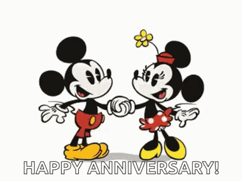 Happy Wedding Anniversary Minnie And Mickey Mouse GIF