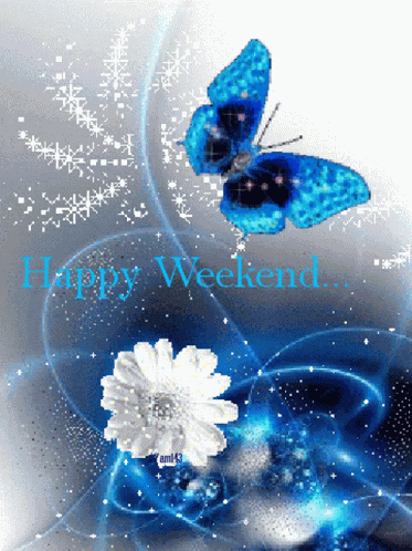 Happy Weekend Butterfly GIF