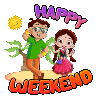 Happy Weekend Chutki Sticker