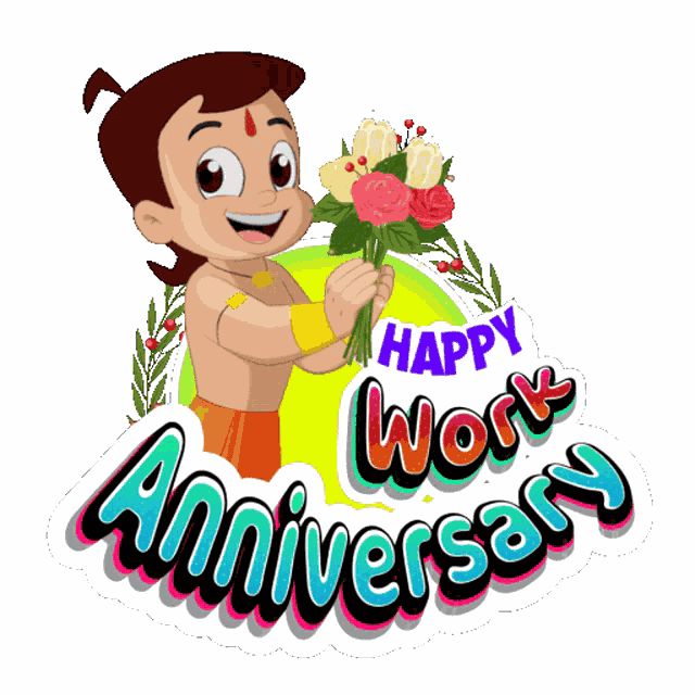 Happy Work Anniversary Chhota Bheem GIF