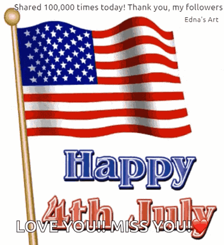 Happy4th Of July American Flag GIF