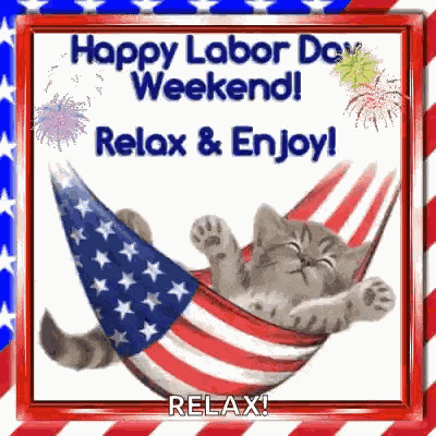 Happylabordayweekend Kitten GIF