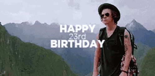 Harry Styles Happy Birthday GIF