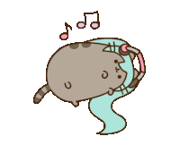Hatsune Miku Pusheen Sticker