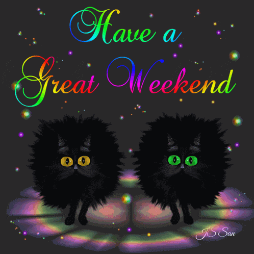 Have A Great Weekend Dancing Cats GIF