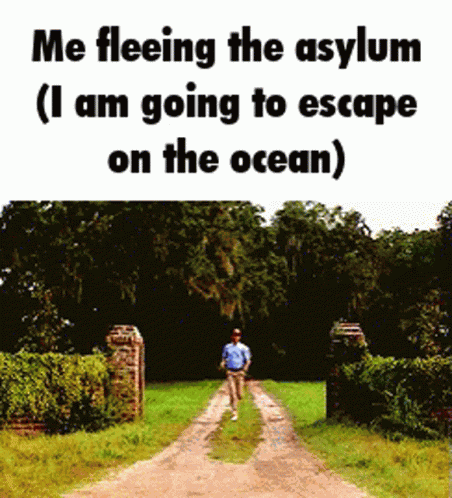 Hawaii Part Ii Me Fleeing The Asylum I Am Going To Escape To The Ocean GIF