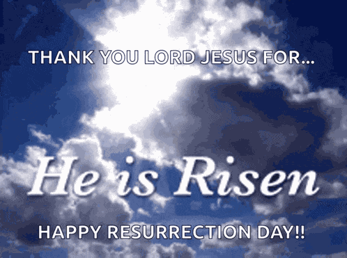 He Is Risen Clouds GIF