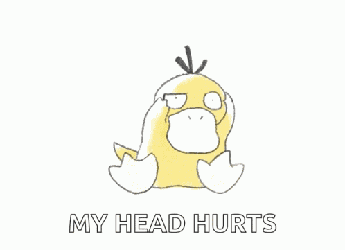 Headache Psyduck GIF