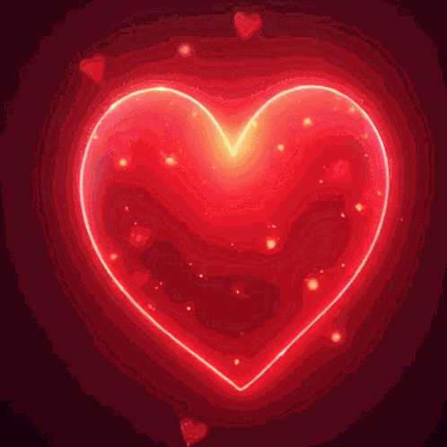Heart Heartbeat Sparkles Hearts Throbbing Romantic Love Beautiful Red GIF