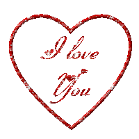 Heart Love You I Sticker