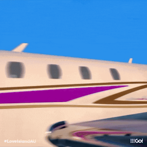 Heart-shaped-cloud Aeroplane-flying GIF
