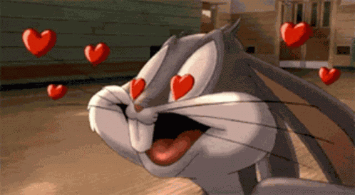 Hearts Bunny GIF