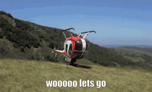 Helicopter Uspide Down GIF