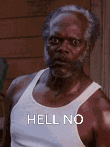 Hell No Staring GIF