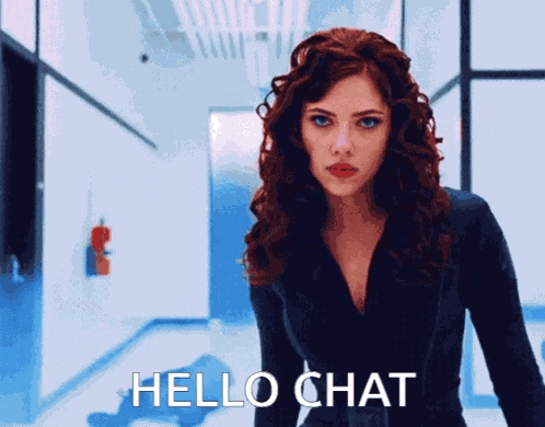 Hello Chat Scarlett Johansson GIF