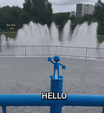 Hello Cyan GIF
