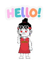 Hello Gif Zhotcita Hello Sticker