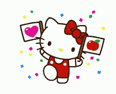 Hello Kitty Flags GIF