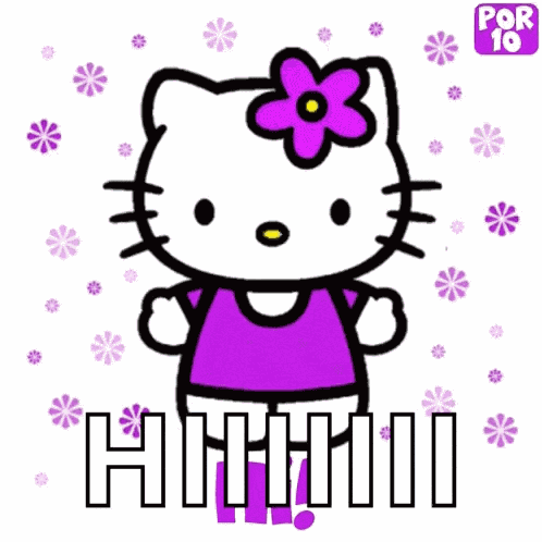 Hello Kitty Hi GIF