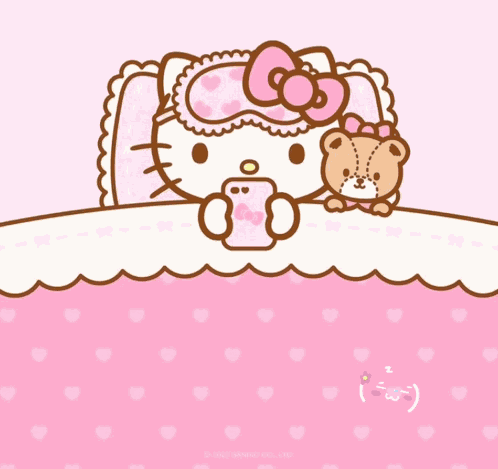 Hello Kitty Relaxando GIF