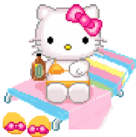 Hello Kitty Sunscreen Kitten Sticker