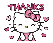 Hello Kitty Thanks Sticker