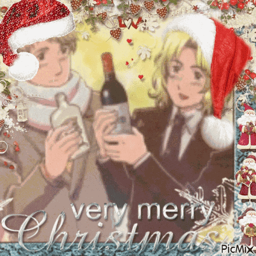 Hetalia Merry Christmas GIF