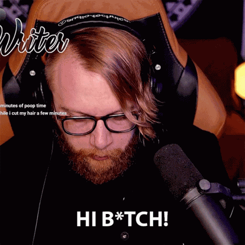 Hi Bitch Tiger Writer GIF