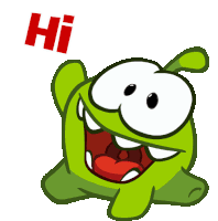Hi Om Nom Sticker