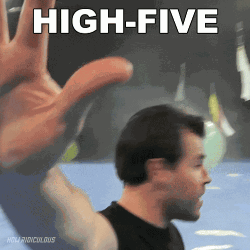 High Five Derek Herron GIF