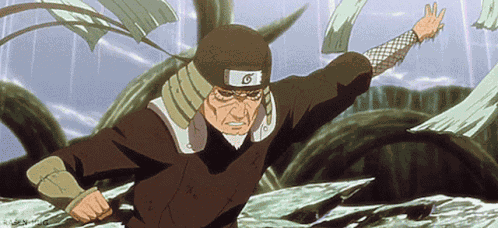 Hiruzen Treino Naruto GIF