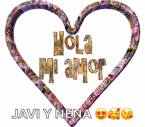 Hola Amor Heart GIF