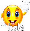 Hola Emoji Sticker