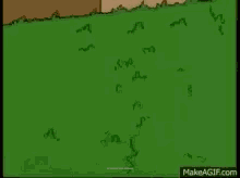 Homer Coming Out Of Bush GIF