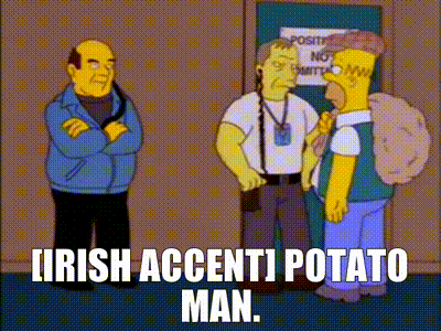 Homer Irish Homer Potato Man GIF