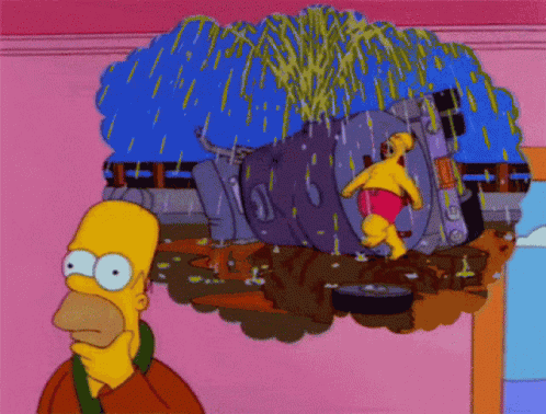 Homer Simpson Pee Truck GIF