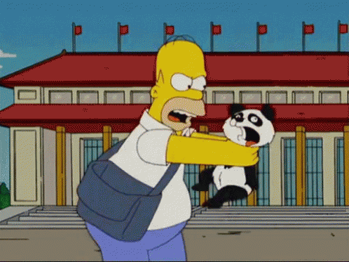 Homer Simpson Strangle GIF