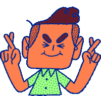 Hopeful Chip Crosses His Fingers Sticker