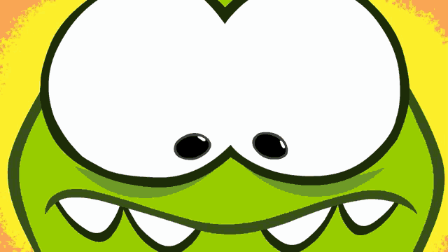 Horrified Om Nom GIF