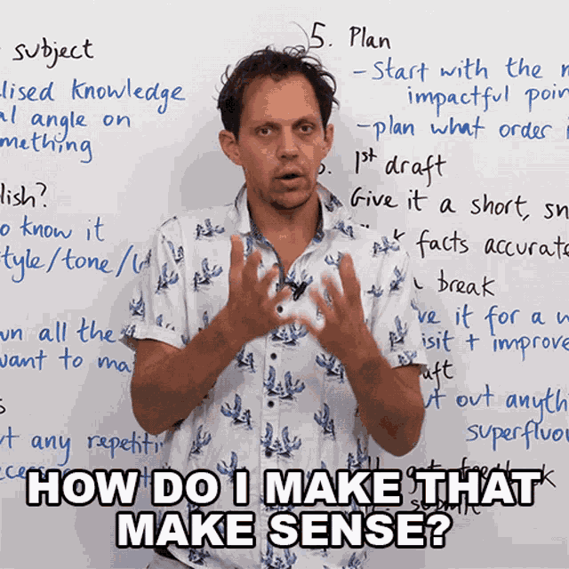 How Do I Make That Make Sense Benjamin GIF