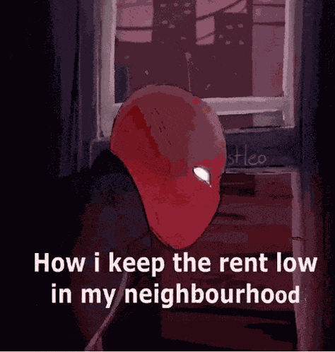 How I Keep The Rent Low In The Neighborhood Red Hood Meme Red Hood Dc Comics Meme GIF