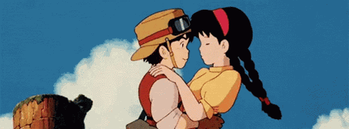 Howls Moving Castle Surprise Hug GIF