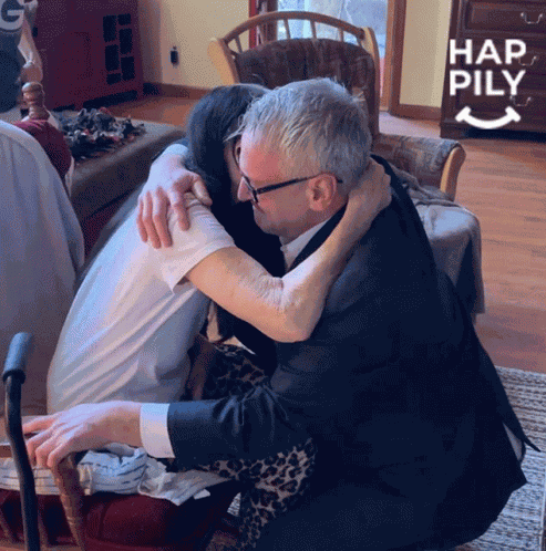 Hug Happily GIF