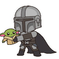 Hugging Grogu Sticker