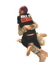 Hugging Happily Sticker