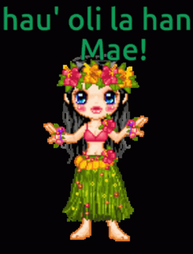 Hula Bday01 Dance GIF