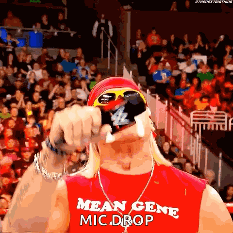 Hulk Hogan Mic Drop GIF