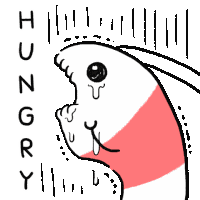 Hungry Starving Sticker