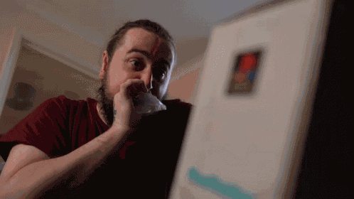 Hyperventilating Jim Caddick GIF